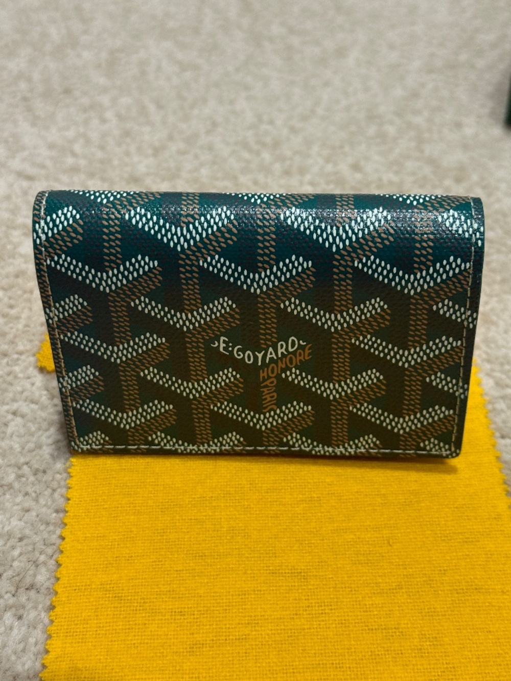 New Green Goyard Malesherbes Card Wallet